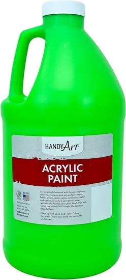 Fluorescent Green Student-Grade Acrylic Paint 1