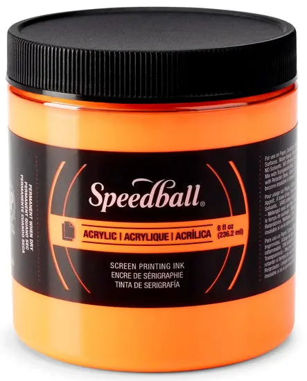 Fluorescent Orange Screen Printing Ink – 8Oz Vibrant Fabric & Paper Formula 1