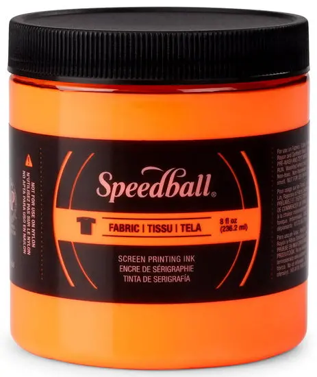 Fluorescent Orange Textile Screen Printing Ink – 8 Oz 1