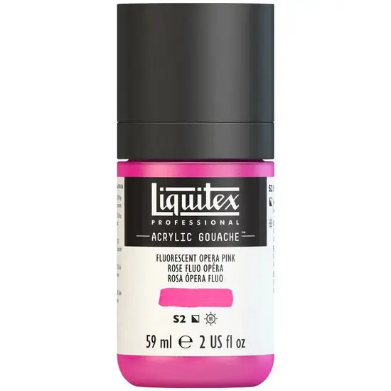 Fluorescent Pink Acrylic Gouache – 2-Ounce Bottle (S2 Formula) 1
