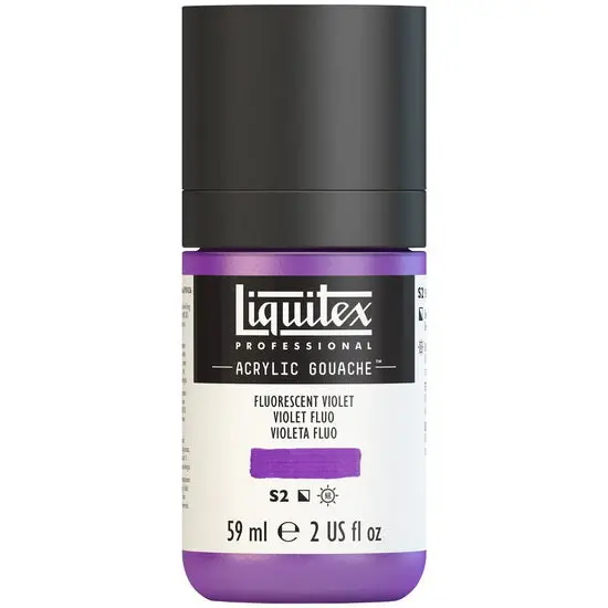 Fluorescent Violet Acrylic Gouache – 2 Fluid Ounces (S2) 1