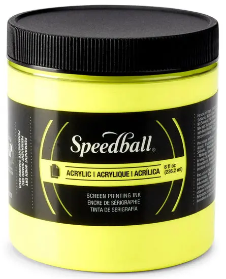 Fluorescent Yellow Screen Printing Ink – 8 Oz Bottle 1