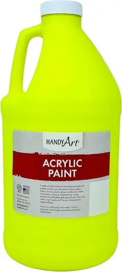 Fluorescent Yellow Student Acrylic Paint – Vibrant, Lightfast Finish 1