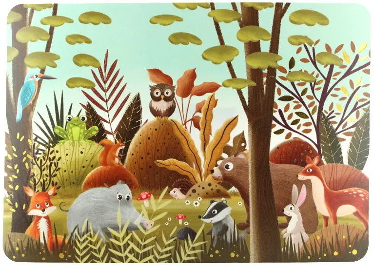 Forest Animal Table Mat – Decorative Napkin Design 1