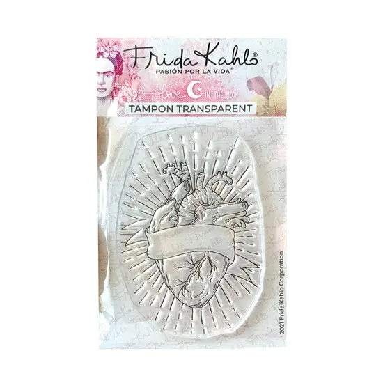 French-Language Clear Silicone Stamp – 'Mon Cœur' (Frida Kahlo Design) 1