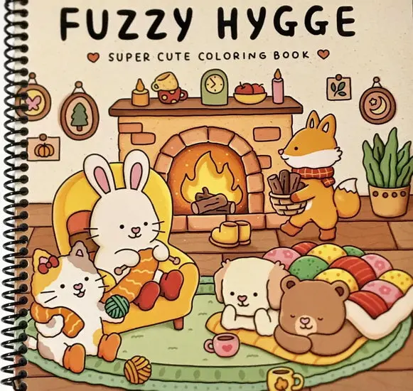 Fuzzy Hygge Coloring Book – Adorable & Cozy Illustrations 1