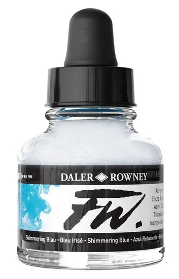 Fw Artists' Acrylic Ink – Shimmer Blue, 29Ml 1