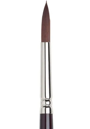 Galeria Short-Handle Round Brush – Synthetic Bristles, Size #8 1