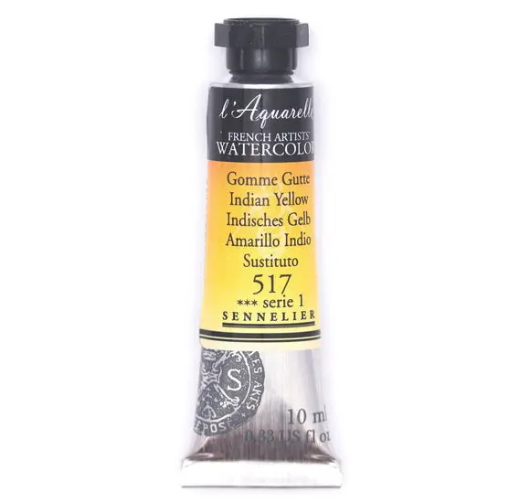Gamboge Watercolor Paint Tube – 10Ml Artist Grade 1