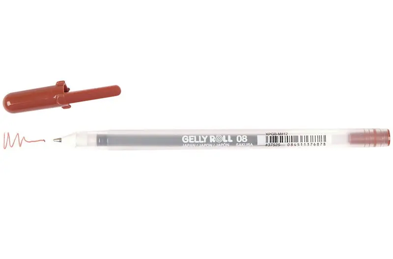 Gelly Roll Gel Ink Pen In Brown – 0.4 Mm Fine Point 1