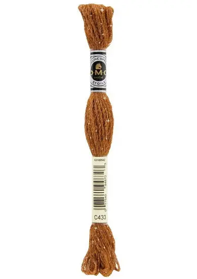 Glitter Embroidery Floss – Medium Brown 1
