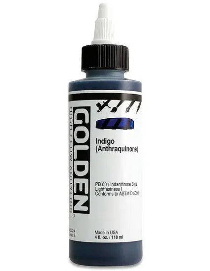 Golden High Flow Acrylic – Anthraquinone Indigo, 4 Oz 1