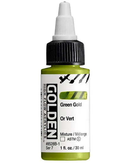 Golden High Flow Acrylic – Green Gold, 1 Oz 1