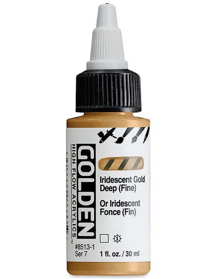 Golden High Flow Acrylic In Iridescent Gold Deep, 1 Oz Bottle, Series 7 1