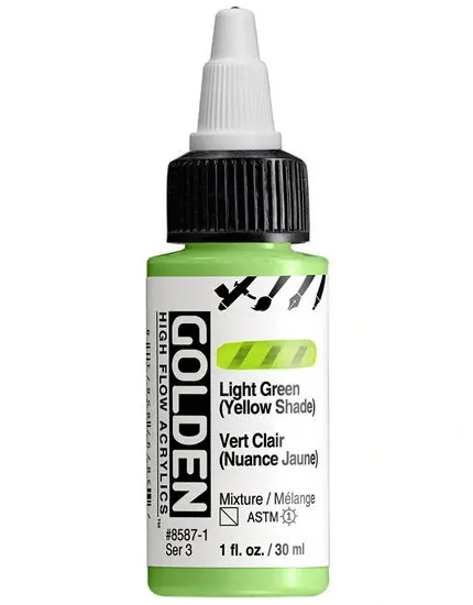 Golden High Flow Acrylic – Light Green-Yellow Shade (S3), 1 Oz 1