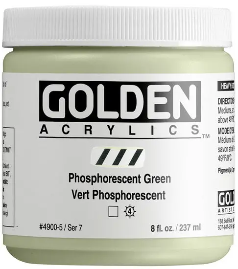 Golden High Flow Acrylic – Phosphorescent Green, 8 Oz (237 Ml), Series 7 1