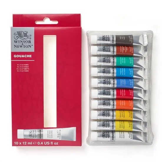 Gouache Paint Set – 10 Colors, 12 Ml Each 1