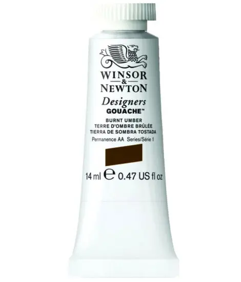 Gouache Paint Set — Burnt Umber, 14Ml (Artist Grade) 1