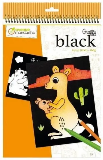 Graffy Black Sketchbook: Animals Of The World Edition 1