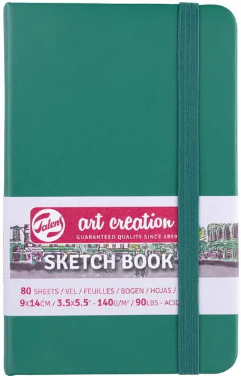 Green Forest Sketchbook – 9×14 Cm Hand-Drawn Art Journal 1