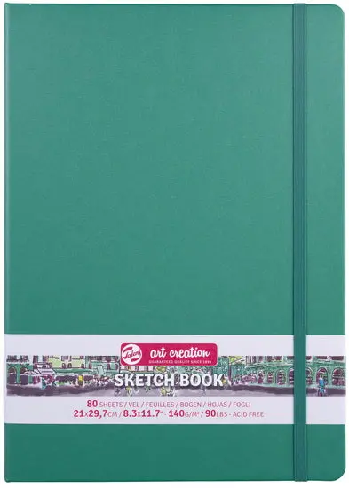 Green Forest-Themed Sketchbook – 21 × 29 Cm Art Journal 1