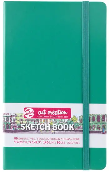 Green Forest-Themed Sketchbook For Artistic Drawing – 13 X 21 Cm 1