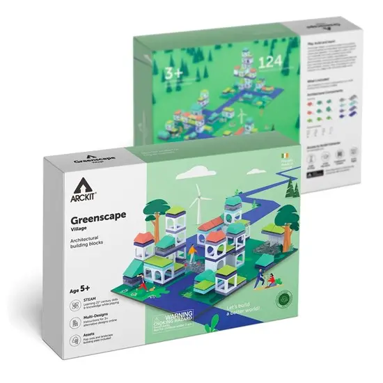 Greenscape Village Architectural Model Kit – Eco-Friendly Building Set 1