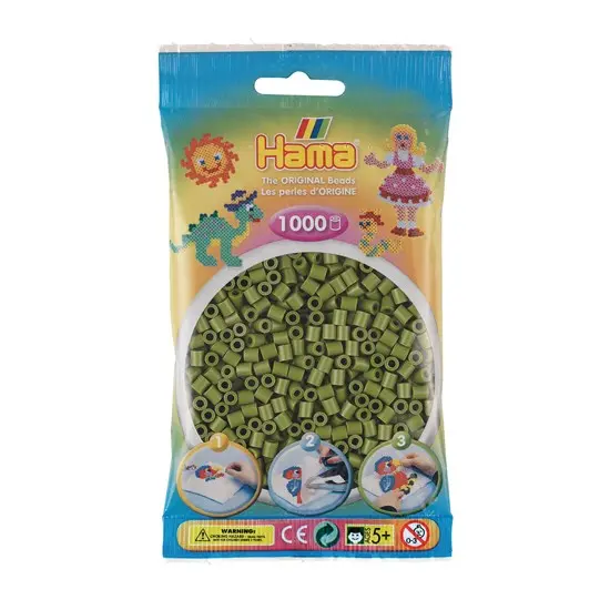 Hama Midi Bead Bulk Pack – 1000 Pieces In Olive Green 1