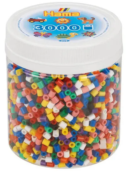 Hama Midi Bead Pot – 3000 Assorted Color Crafting Pearls 1
