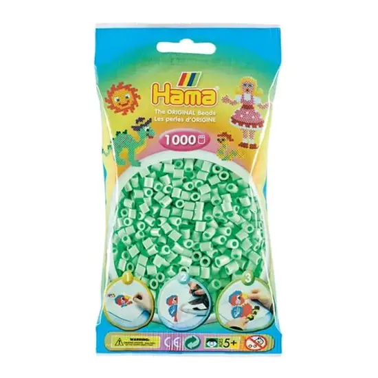 Hama Midi Beads – 1000-Piece Pastel Mint Assortment 1