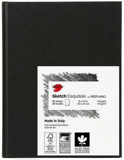 Hand-Sewn Sketchbook – 9 × 12 Inches, 80-Page Acid-Free Paper 1