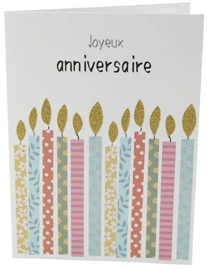 Happy Birthday Candles – French-Language Design (Vf) 1