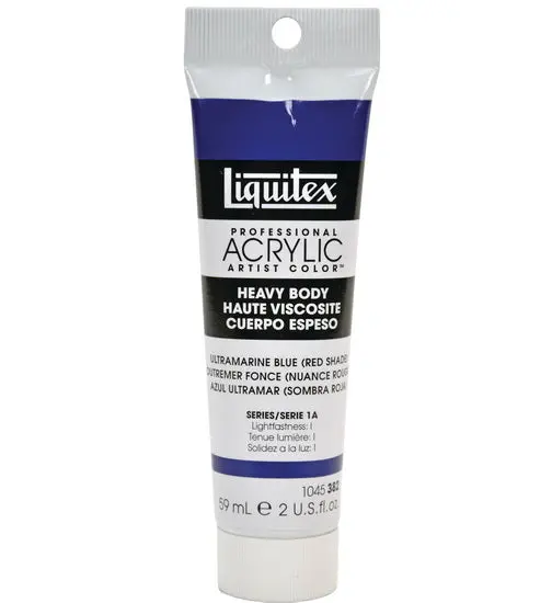 Heavy Body Acrylic – 2 Oz – Ultramarine Blue (Red Shade, Series 1A) 1