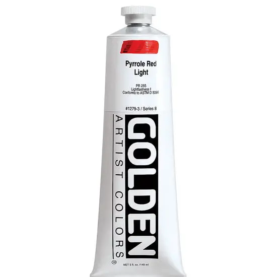 Heavy Body Acrylic In Pyrrole Red Light – 5Oz Professional Grade 1
