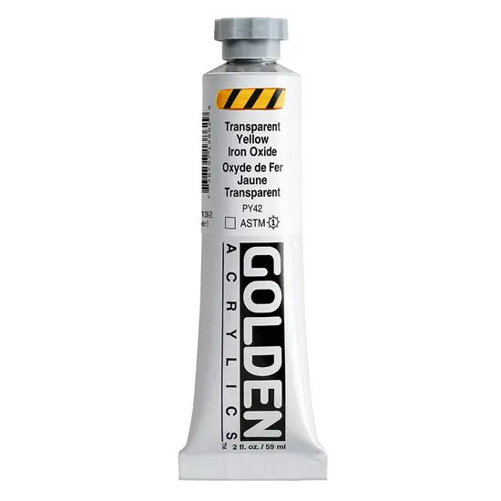 Heavy Body Acrylic In Transparent Yellow Iron Oxide – 2 Oz Tube (S3) 1