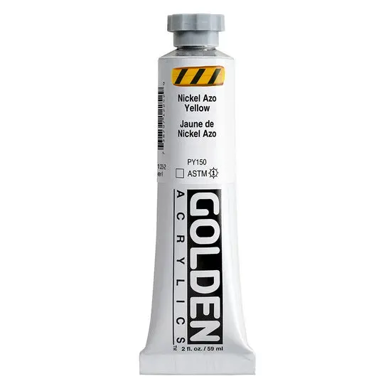 Heavy Body Acrylic Paint - 2Oz Nickel Azo Yellow (Series 6) 1