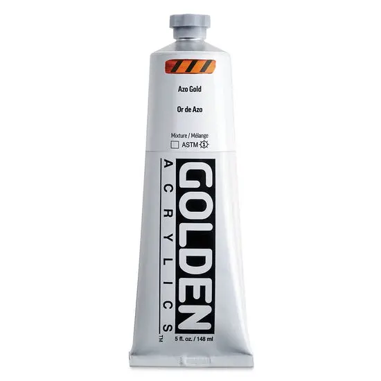 Heavy Body Acrylic Paint – Azo Gold, 5Oz (Series 4) 1