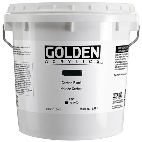 Heavy Body Acrylic Paint – Carbon Black, 128 Oz Studio Strength Formula 1