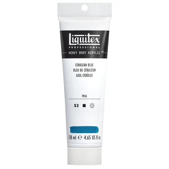 Heavy Body Acrylic Paint – Cerulean Blue, 4.65Oz (S3 Grade) 1