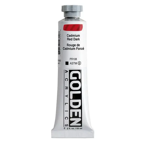 Heavy-Body Acrylic Paint In Cadmium Red Deep – 2 Oz Tube 1