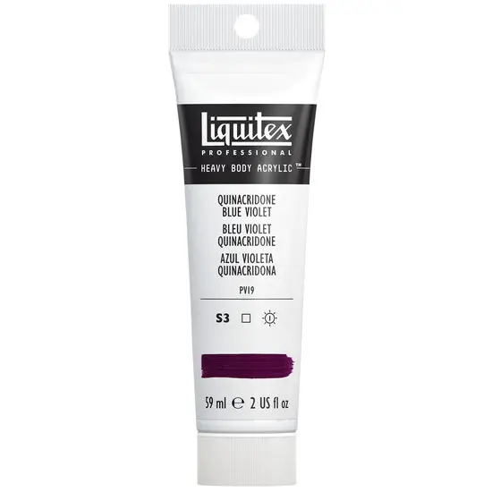 Heavy Body Acrylic Paint In Quinacridone Blue Violet, Series 3, 2Oz 1