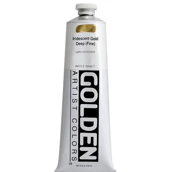 Heavy-Body Acrylic Paint – Iridescent Gold Deep Fine, 5 Oz, Series 7 1