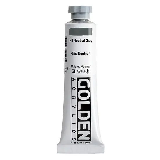 Heavy Body Acrylic Paint – Neutral Gray #4, 2 Oz, Series 1 1