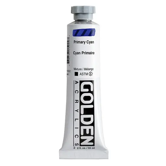 Heavy Body Acrylic Paint – Primary Cyan, 2 Oz (60Ml), Student Series 1