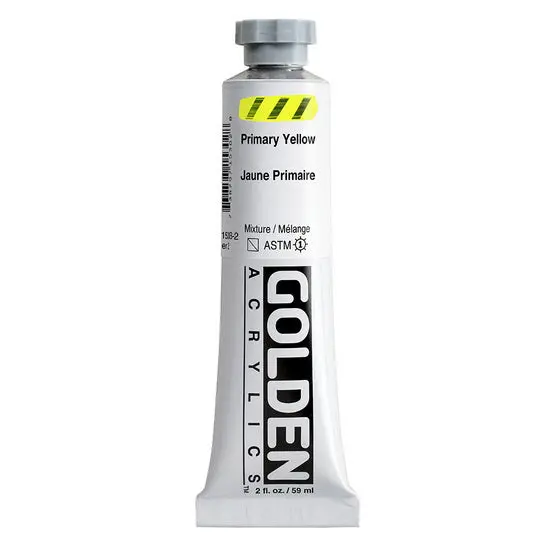 Heavy Body Acrylic Paint – Primary Yellow, 2 Oz Tube (Series 2) 1