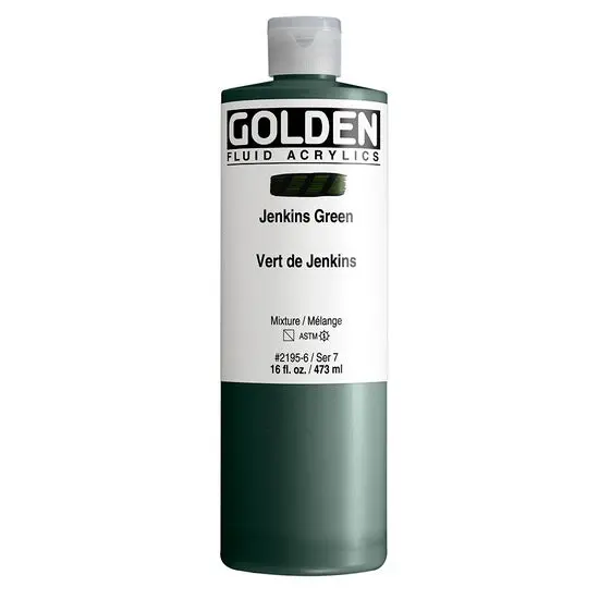High-Flow Acrylic Fluid Paint In Jenkins Green – 16 Fl. Oz, Series 7 1