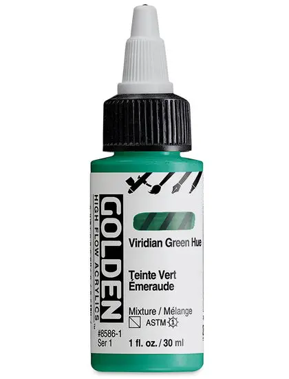 High-Flow Acrylic Paint – 1 Oz, Viridescent Green (Series 1) 1