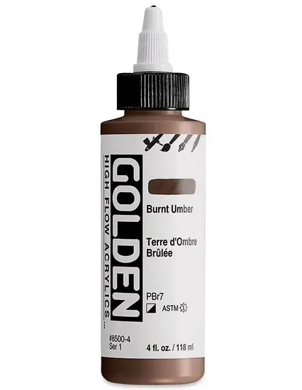 High-Flow Acrylic Paint - 4 Oz Burnt Umber (Series 1) 1