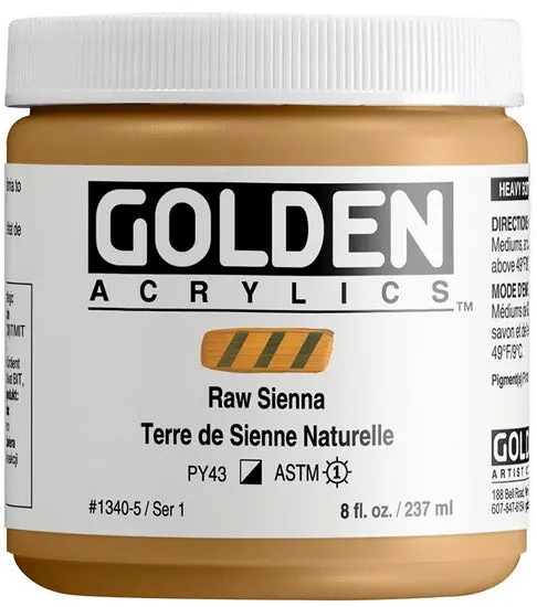High-Flow Acrylic Paint In Raw Sienna – 8 Oz Bottle 1