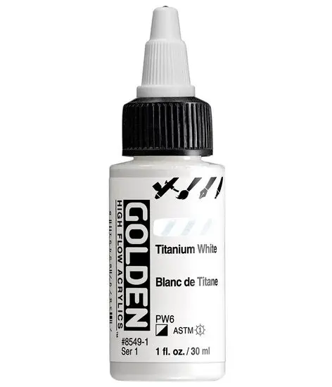High-Flow Acrylic Paint – Titanium White, 1 Oz (S1 Series) 1